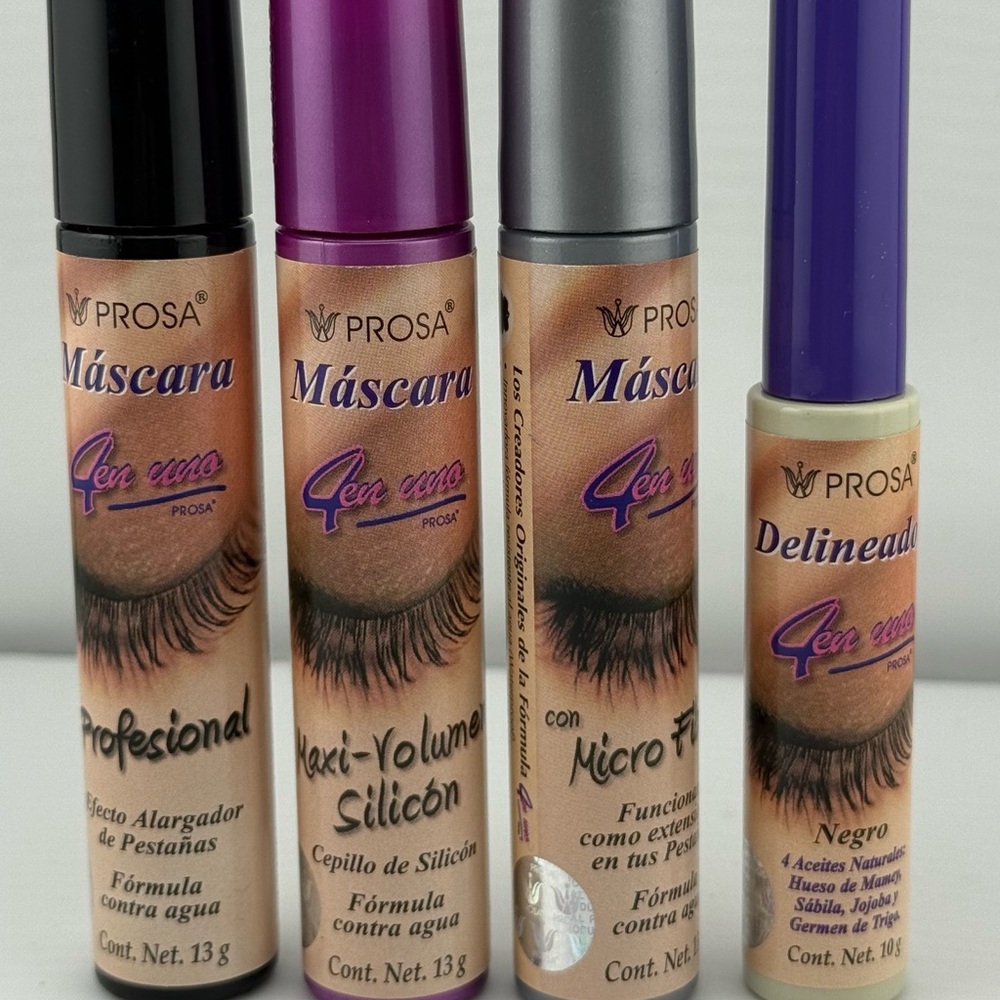 Viral Prosa Profesional 4-in-1 Mascara and Eyeliner Set - Black Waterproof